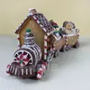 Decorações de Natal Figuras de trem de doces de resina para entrada interior lareira sala de estar desktop navidad decoração adorável presentes crianças objeto 231023