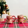 Mokken Leuke Ginger Man Keramische Mok Paar Cup Kerstcadeautjes Drinkware Navidad Kantoor Koffie Thuis Melk Thee Kerstcadeaus 231023