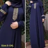 Roupas étnicas Moda Muçulmana Mulheres Manga Longa Vestido Estilo Bordado Casual Painéis Soltos Dubai Elegante Robe Médio Oriente Árabe Feminino