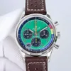 Breitling Swiss Watch Top Men pour 1884 Time Auto Chronographe Wrsit Montres La plus haute qualité Mécanique Uhr All-6 Pins Working Back Transparent M