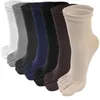 Men's Socks Five Fingers Women Solid Color Black White Breathable Split Toe Harajuku Sports Running Sweat Deodorant Sock