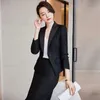 Women's Suits Blazers Naviu High End White Formal Suit Women Fashion Slim Business Woollen Blazer and Skirt Sets Office Ladies Work Wear Black 231024