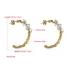 أقراط طوق 2pcs Crystal Charm Jewelry Hoops Present Formantable