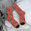 Erkek çorap pembe flaş desen dövme çorap erkek kadın polyester çoraplar özelleştirilebilir komik