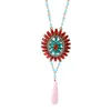 Pendentif Colliers Mode Perles Chaîne Multicolore Collier Long Style Acrylique Charme Femmes Bohème Maxi Bijoux