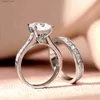 Wedding Rings Newshe 2 Pieces Classic Wedding Rings Set for Women 7*7mm Princess Cut AAAAA Zircon 925 Sterling Silver Engagement Ring Jewelry Q231024