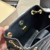 designer ryggsäck lyx crossbody väska kvinnor minisäckar ryggsäck kaviar mönster tyg på väska metall kedja axel väska pendlare stor kapacitet väska messenger väska