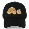 Ball Caps Summer Women Men Bear Drukuj czapkę baseballową Solidna etykieta Snapback Stick Sunhat Outdoor Oddychający Hip Hop Czarne czapki