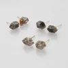 Studörhängen Borosa 5/10 par Art Deco Natural Stone Earring For Women Geometry Facettered Piercing Teengirl smycken Dropshiping