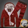 Männer Trainingsanzüge Europa und Amerika Winter Warm Zipper Mantel Mode Lässig Hoodie Set 231120