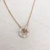 CARTER Amulette de necklace Luxury fine jewelry womens pendant k Gold coating Heart Designer van clover flower pearl heart diamond2116