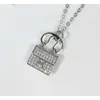 Collana in argento con tendenza creativa della clavicola femminile della borsa della lettera H della borsa dei gioielli di moda in argento 925