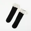 Chaussettes pour enfants Bébé filles chaussettes hautes longues enfants doux coton dentelle trucs princesse enfants chaussette à volants 0-8 ans jambières chaussettes mignonnes fille 231025