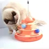 Cat Toys 4 Levels Tracks Toy Kitten Interactive Roller Detachable Tower Turntable Funny Puzzle Pet Supplies With Ball For Indoor