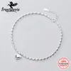 Anklets Trustdavis Real 925 Sterling Silver Fashion Women's Jewelry Sweet Heart Love Anklets For Women Fine Silver 925 Jewelry DA800 231025