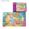 Puzzles 60pcs Kids Cartoon Jigsaw Puzzles przedszkola chłopców Dziewczęta Wczesna edukacja Transport Transport Toddler Toysl231025