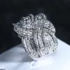 Mens Full Diamond Stones Anel de Noivado Joias de Alta Qualidade Moda Crytal Gems Anéis de Casamento Para Mulheres