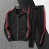 2024 осень-зима мода красные зеленые полосы мужской спортивный костюм класса люкс МУЗЫКА мужская дизайнерская ветровка дышащая черная M-3XL
