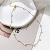 Colares de pingente tobilo 2023 moda colar corrente pérola colar para mulheres personalidade cor de ouro gargantilha charme jóias de casamento presentes