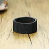 Band Rings MENS MODERN STAINLESS STEEL MESH BAND RING MESH BAND FOR MEN WOMEN JEWELRY 231024