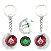 New product the second eye of the original God the original God luminous pendant element glass time double-sided key chain