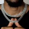Kianjian Custom Fashion Jewelry Naszyjniki VVS Moissanite Cuban Link Chain 925 Srebrny naszyjnik