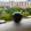 Figurines décoratives arrivées 50MM cristal noir fond plat Feng Shui boule de verre à facettes pour vitrines affichage romantique décoration de fête à la maison