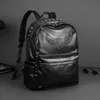 Hommes sacs à bandoulière rue pop rivet punk sacs à dos quotidien Joker noir rembourré en cuir étudiant sac à dos sports de plein air loisirs voyage Messenger sac 3787 #