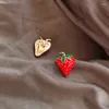 Studörhängen jordgubbar söt petite frukt örhänge gata skjuter netto röda vilda modesmycken grossist