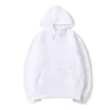 DIY Polyester Sublimation Hoodies Desinger White Men's Large Size Hoodies Autumn Winter Fitness Running Shirt Shirt مقنعين فضفاضة