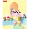 Scatola cieca POP MART Pop Bean Serie di posture sedute Cute Anime Doll Kawaii Figure Model Kids Christmas Gift 231025