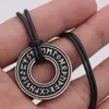 Colares Pingente Viking Elder Futhark Odin Martelo Bússola Colar Talismã Pagan Amuleto Vegvisir Escandinavo Nórdico Presente