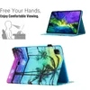 iPad 10.9 Pro 11 Air 11 Air 4 5 10.2 10.5 Samsung Galaxy Tab A9 Plus 2023 Ocean Dog Cat Owl Coconut Tree Cube Raccoon Card Slot Holder Print Pu Puph