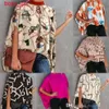 2023 Plus Size 3xl Designer T-shirts Womens Casual Shirt Fashion Printed Split Bat Sleeve Tops Loose Summer Clothing270V