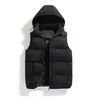 Men's Vests Luxury Brands Thick Winter Vest Men Zipper Military Hooded Sleeveless Jacket Cardigan Detachable Hat Crop Tops Cotton