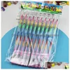 Stylos de peinture en gros stylo empilable Buildable Rainbow Crayon Noël Pâques Fête d'anniversaire Faveur Goodies Sac Remplisseurs Drop Delive Dhhqc