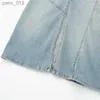 Grundlegende Freizeitkleider TRAF Denim Langes Kleid Frauen Blau Sommer Frau 2023 Schlitz Kurzarm Midi Party Elegante Damen YQ231025