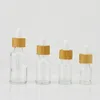 香水ボトル10pcs 5ml 10ml 30ml 50mlガラスドロッパーボトルbambooキャップ付き香水用エッセンシャルオイルボトルアロマセラピーバイアル231024