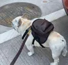 Borsa in corda da traino per animali domestici di design Cane marrone Zaino piccolo carino Cane medio e piccolo Pratico zaino alla moda per animali domestici in rame puro