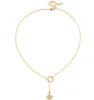Anhänger Halsketten Mode Gold Farbe Nette Liebe Herz Dreieck Runde Design Halskette Für Frauen Exquisite Geschenk Großhandel Drop