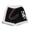 Pants Rhude Shorts Mens Designer Short Summer Rhu Frame Color Blocking Trendy Street Breattable Mesh Loose Casual Beach Sports