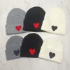 Tasarımcı Çocuk Örme Şapka Bebek Yün Beanie Erkek Kız Sonbahar Kış Sıcak Beanies Çocuklar Kalp Baskı Şapkaları Klasik Kapaklar Esskids CXD2310256