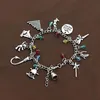 PETER PAN THEMED CHARM BRACELET FAITH TRUST PIXIE DUST PIPE264s