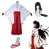 コスプレinuyasha kikyo cosplay costume women red yimono anime kikyou kikyou carnival cos suit wig strawサンダル