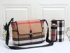 Waterproof mommy diaper bag Baby zipper brown plaid print Sales Backpack Messenger Diaper pile tote bag Fashion