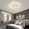 Deckenleuchten Luxus moderne LED-Kronleuchter Schlafzimmer Licht Fernbedienung dimmbar Glanz Salon Wohnzimmer Dekor 3 quadratische Lampe