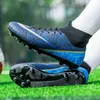 Klänningskor Mens High Ankle AG Sole Outdoor Cleats Football Boots Turf Soccer Kids Women Long Spikes Chuteira Futebol Sneakers 231024