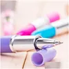 Kulspetspennor grossist söt läppstift kulspets pennor kawaii godis färg plast penna novelty stationer stationer 5 färger kontor skola b dhq1x