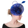 Basker hattar kvinnor elegant hästkapplöpningsfestival damer fedoras fascinator brud hårnål huvudbonad femme mariage lm064