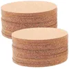 Table Mats 20 Pcs Kitchen Plate Cup Pad Round Placemats Wooden Cork Pads Coasters For Decorative Office